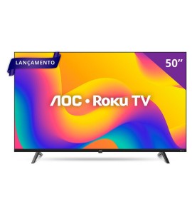 Smart Tv Aoc 50 Polegadas, Dled, 4k, Roku Tv - 50u7045/78g