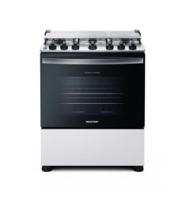 Fogão Brastemp 6 Bocas Branco Com Botões Removíveis E Exclusivo Aro Protetor - Bfs6ncb Bivolt
